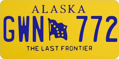 AK license plate GWN772