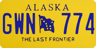 AK license plate GWN774