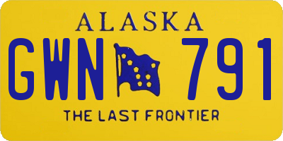 AK license plate GWN791