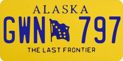 AK license plate GWN797