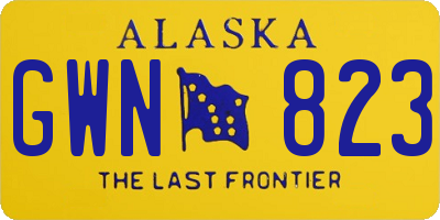 AK license plate GWN823