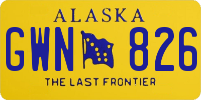 AK license plate GWN826