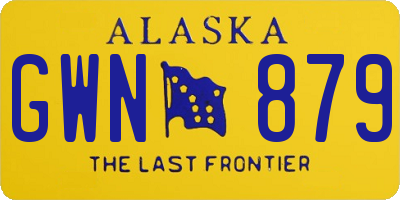AK license plate GWN879