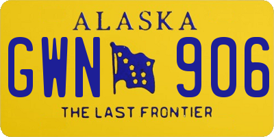 AK license plate GWN906
