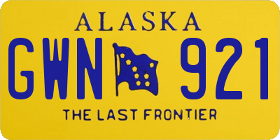 AK license plate GWN921