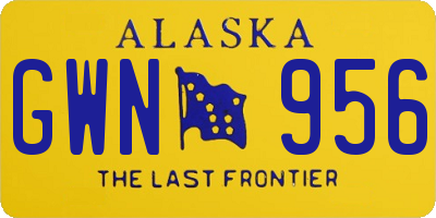 AK license plate GWN956
