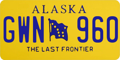 AK license plate GWN960