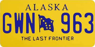 AK license plate GWN963