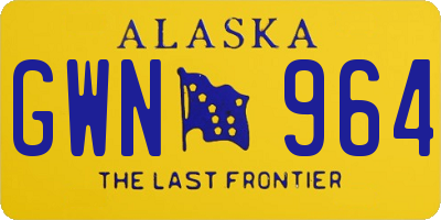 AK license plate GWN964