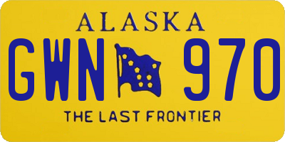 AK license plate GWN970