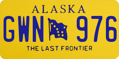 AK license plate GWN976