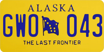 AK license plate GWO043