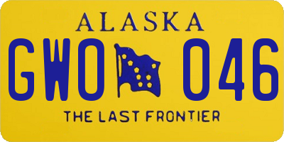 AK license plate GWO046