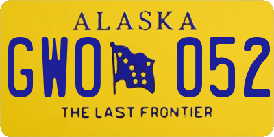 AK license plate GWO052