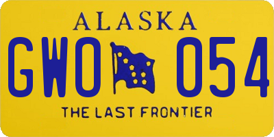 AK license plate GWO054