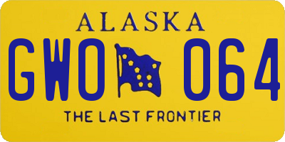 AK license plate GWO064