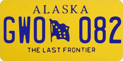 AK license plate GWO082