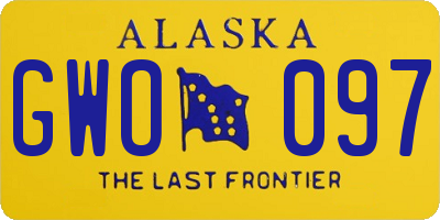 AK license plate GWO097