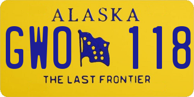 AK license plate GWO118