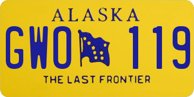 AK license plate GWO119