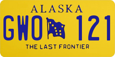 AK license plate GWO121