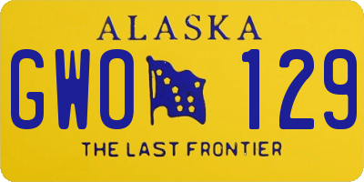 AK license plate GWO129