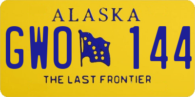 AK license plate GWO144