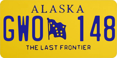 AK license plate GWO148