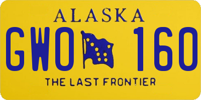 AK license plate GWO160