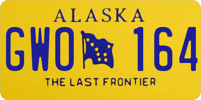 AK license plate GWO164