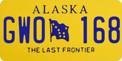 AK license plate GWO168