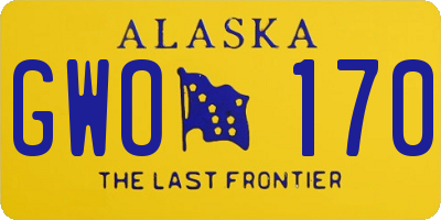AK license plate GWO170