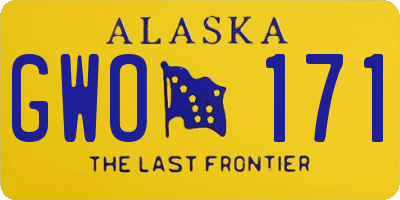 AK license plate GWO171