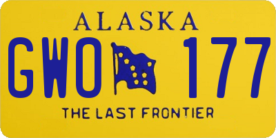 AK license plate GWO177