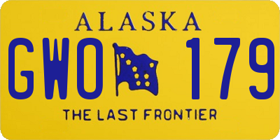 AK license plate GWO179