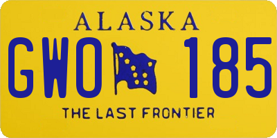 AK license plate GWO185