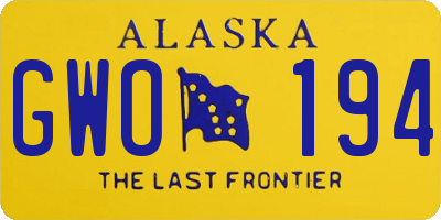 AK license plate GWO194