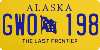 AK license plate GWO198