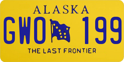AK license plate GWO199