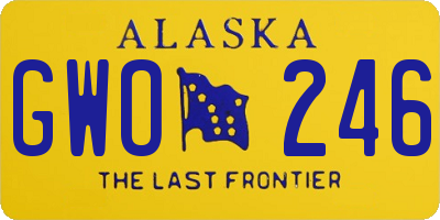AK license plate GWO246