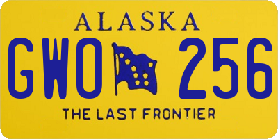 AK license plate GWO256