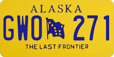 AK license plate GWO271
