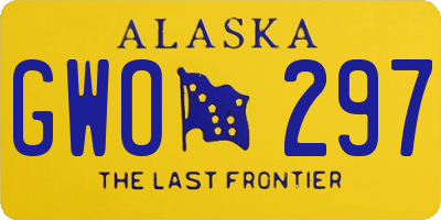 AK license plate GWO297