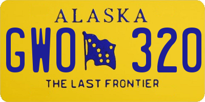 AK license plate GWO320