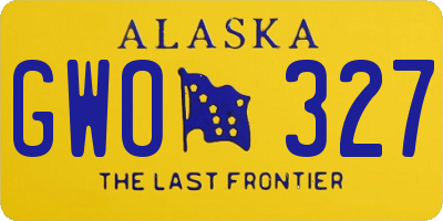 AK license plate GWO327