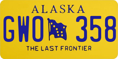 AK license plate GWO358