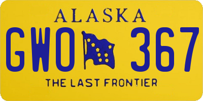 AK license plate GWO367