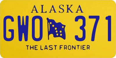 AK license plate GWO371