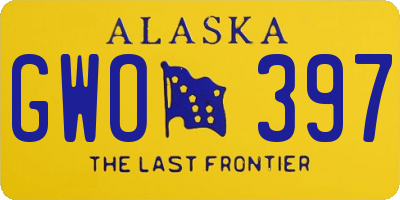AK license plate GWO397