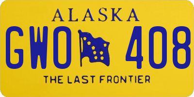 AK license plate GWO408